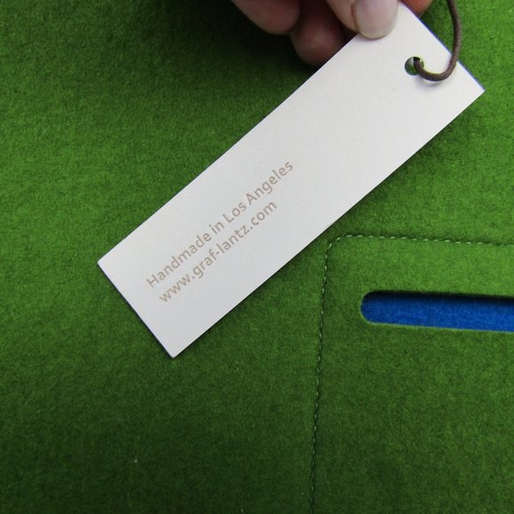 Graf & Lantz Merino Wool Two-Tone Handbag blue/green - NWT RARE, from 2014 - Picture 3 of 14